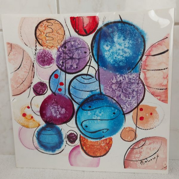 Toile carrée "Féerie de Noël. Aquarelle arches 2017 " (Claire Laloux)