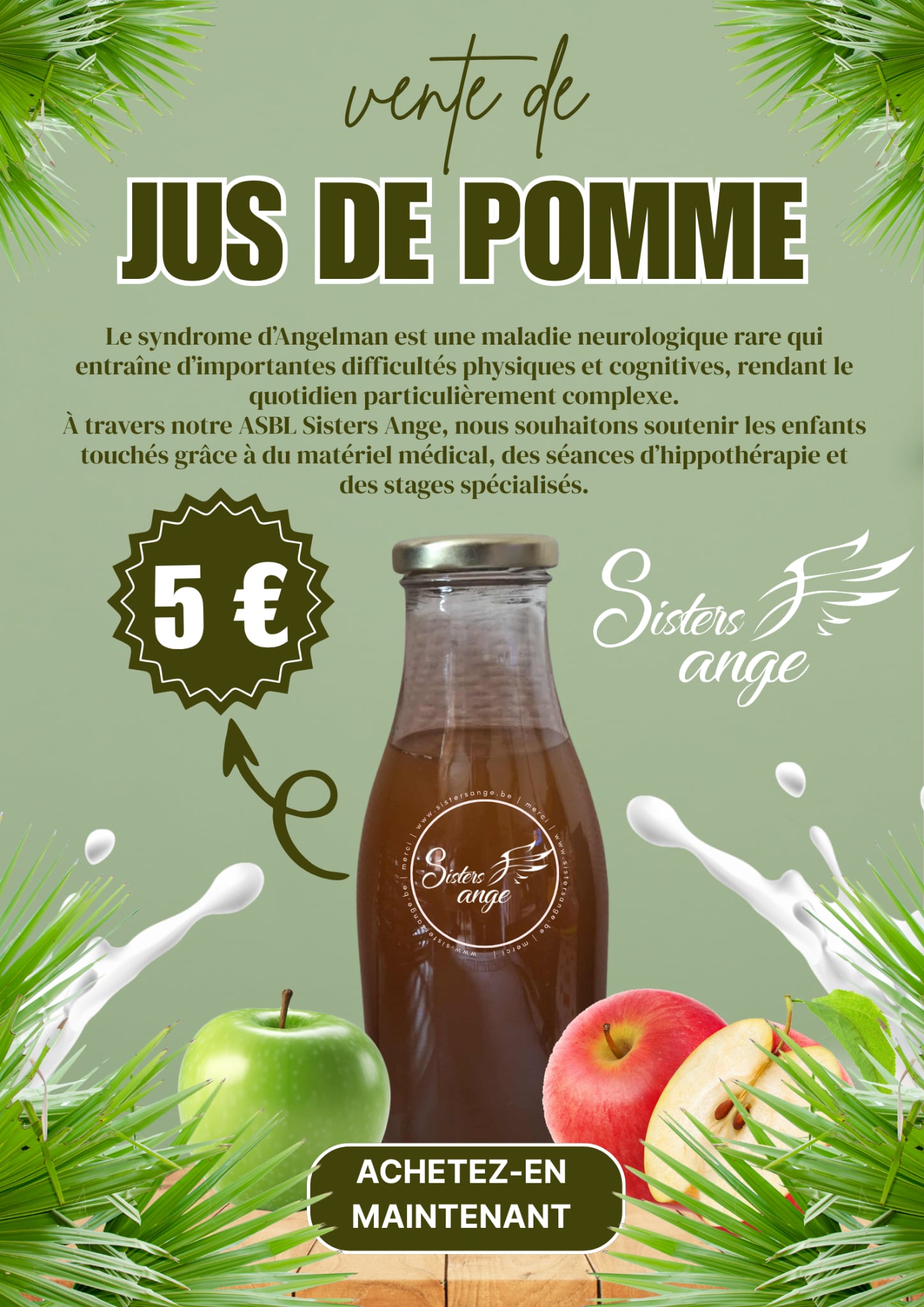 Vente de jus de pomme